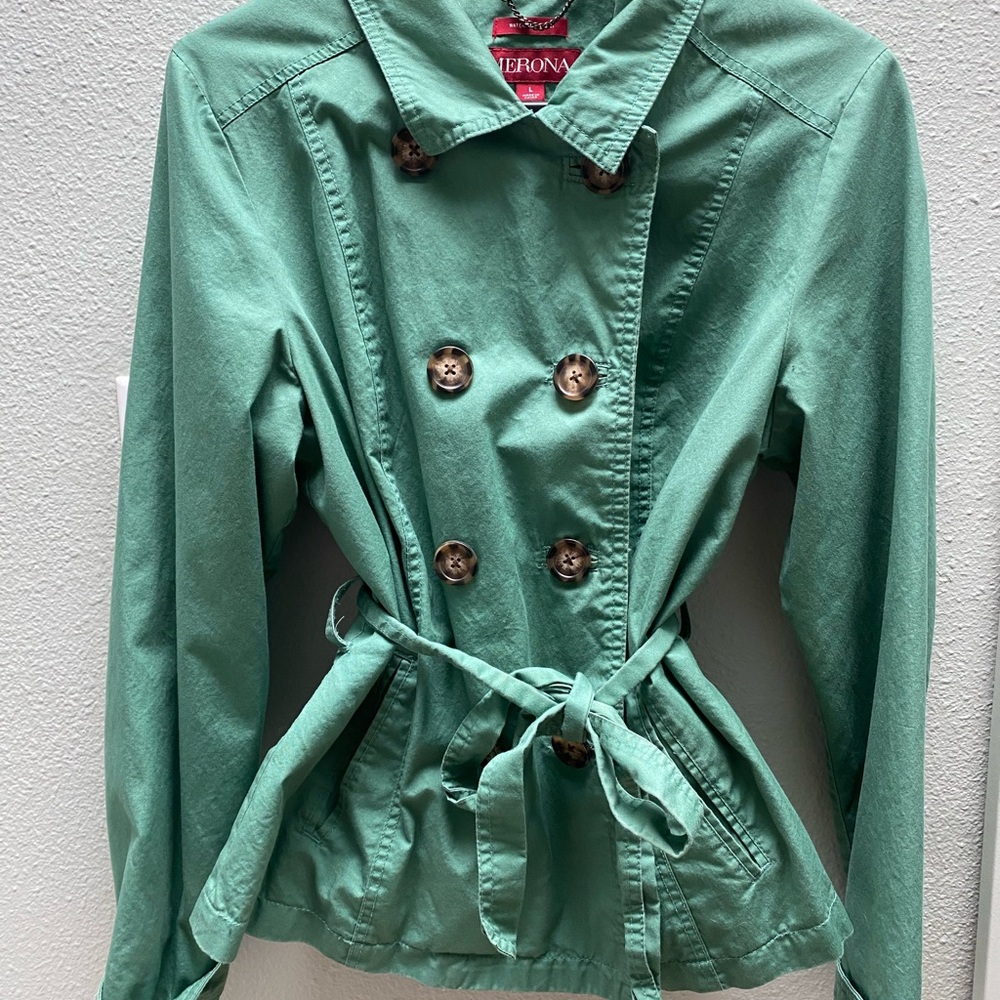 Merona Women's Green Double-Breasted Jacket